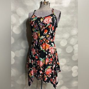 Audrey Lane floral Medium Dress with‎ halter neckline and adjustable straps Y2K